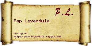 Pap Levendula névjegykártya