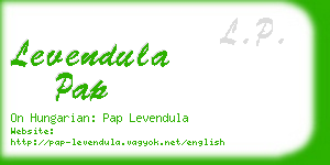 levendula pap business card